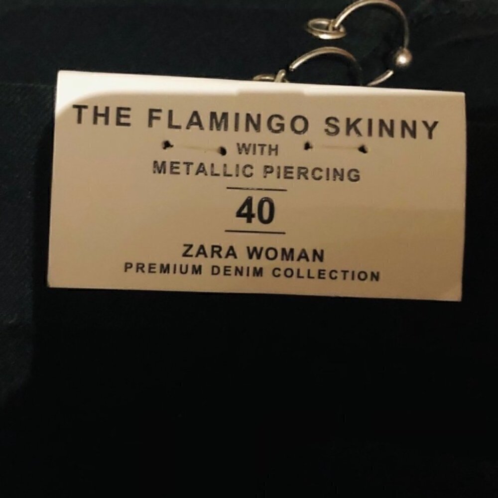 ZARA skinny with metallic piercing premium denim Size 8 - Picture 6 of 10